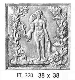 Kaminplatte Ceres, die göttin des ackerbaus, tochter des saturnus und der rhea